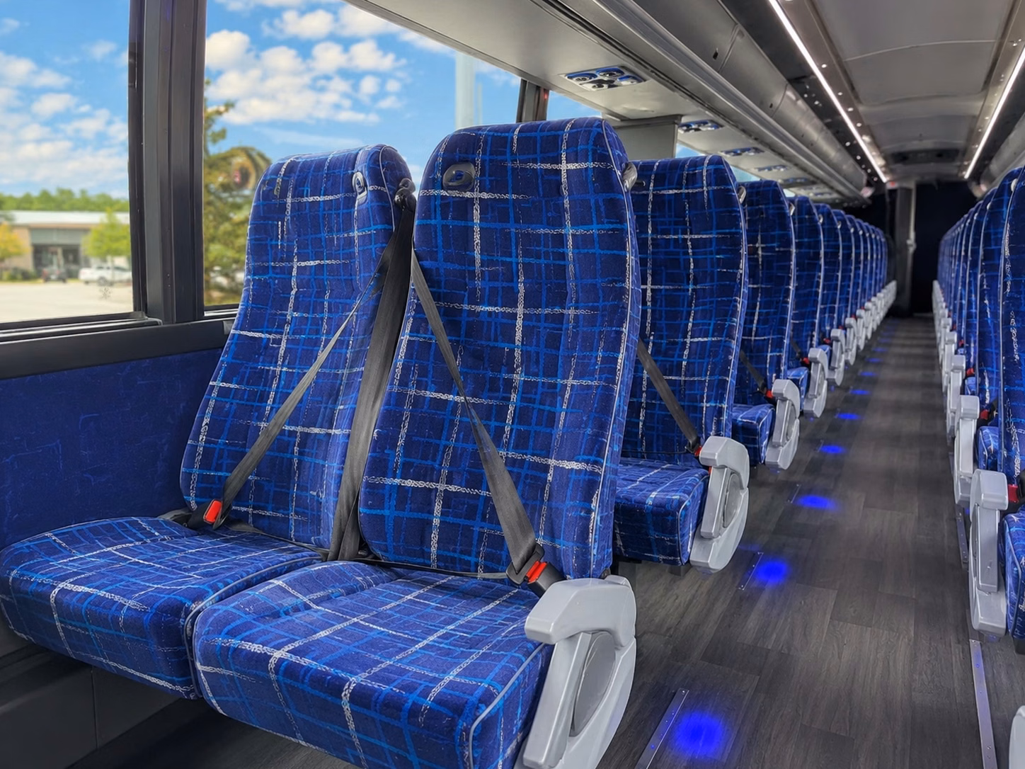 56 passenger charter bus interior